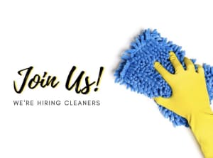 Cleaners required- part time and casual positions available! 