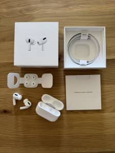 AirPods Pro (charging case, USBC charger, spare ear pieces)