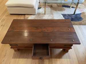 Solid wooden coffee table