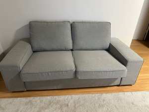 IKEA sofa table tv unit double bed frame and mattress mini fridge 100l
