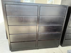 Dark brown chest of drawers