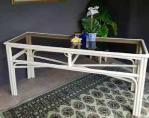 Vintage Cane Console/ Hall Table