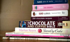 A Selection of recipe books on various desserts. 11 books