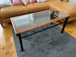 Wooden iron coffee table