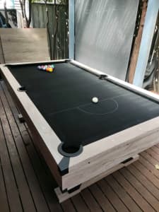 Brand New X-PRO Pool Table With Table Tennis and Dining Top Combo