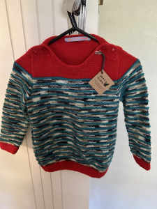 Brand new size 4/5 hand knitted child’s jumper