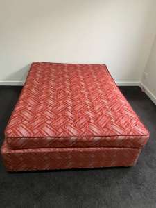 Double bed with a mattress