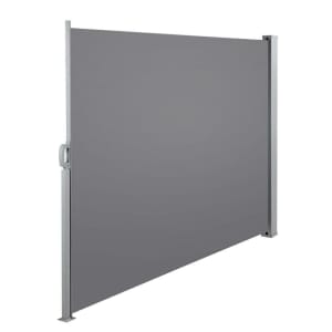 180cm Retractable Side Backyard Fabric Awning Shade W/ Steel Frame Grey