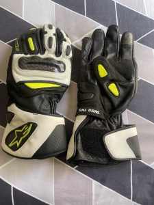 Alpine Stars motorcycle gloves.