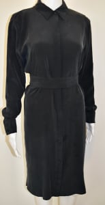 ZIMMERMANN Belted Shirt Dress - Black Silk - Size 1 (8) - EUC