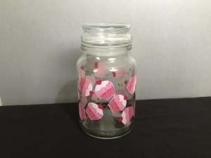 Moccona Glass Jar Limited Edition Pink Cupcakes Design.