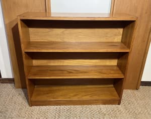 Macrob (SA) teak veneer wooden bookcase 60s 70s storage shelves
