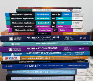 Year 11 ATAR Books- CHEMISTRY, METHODS, SPECIALIST, ENLGISH
