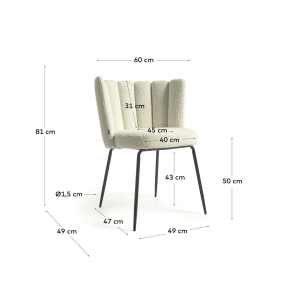 BRAND NEW Aniela Boucle Upholstered Dining Chair (3 colours)