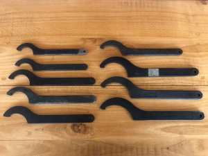 SKF Bearing Hook Spanners / C Wrenches x 9