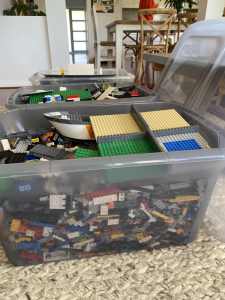 Boxes of loose Lego