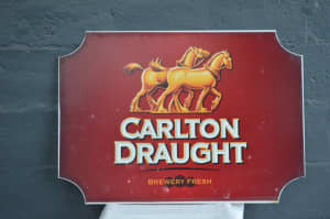 carlton draught light sign