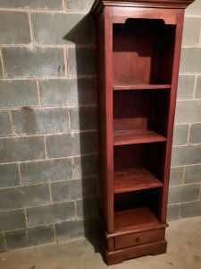 Can Deliver TEAK 4 BOOKSHELF BOOKCASE CABNET WITH DRAWER VGC
