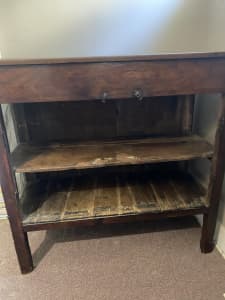 Rustic antique vintage kitchen dresser cupboard meatsafe