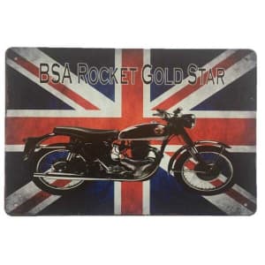 BSA Rocket Gold Star Tin Sign British Motorcycle Bike 30cm x 20cm
