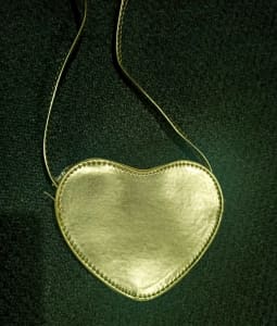 Girls Gold Heart Bag