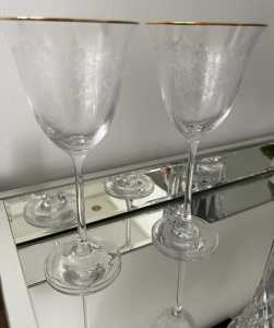 New in Box Set of 2 Royal Albert Wine Glasses - FIXED PRICE