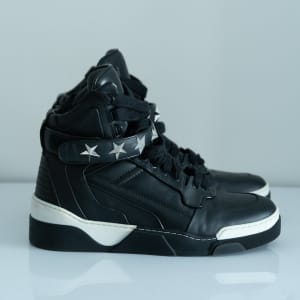 Givenchy Tyson Star Black Leather High Top Sneakers