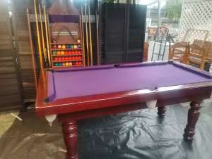 Dining / pool table convertible 