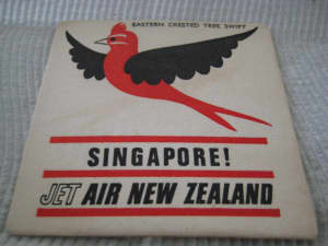 Air New Zealand Drink Coaster from 1970,s