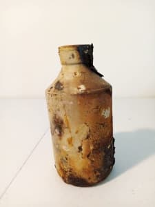 Antique Scorched Earthenware Bottle