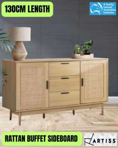 Buffet Sideboard Rattan Furniture Cabinet 130cm - Pickup / Delivery
