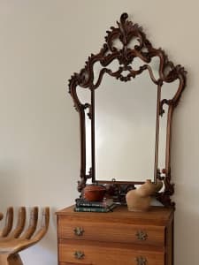Vintage Solid Mahogany Mirror