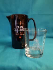 Clan Campbell Black Jug Clan Campbell Etched Glass