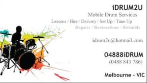 iDrum2u Mobile Drum School Lessons Teacher - NDIS participants welcome