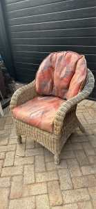 Old cane armchair