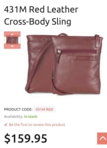 Funky Red Leather Cross shoulder Bag