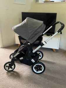 Bugaboo 2 Twin Pram with accessories