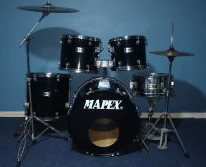 Black Mapex Drum Kit