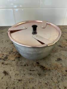 Vintage Anodised Pudding Steamer