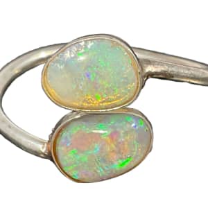 Sterling Silver Flexible Size Opal Ring 9.90 Carat (R1079)