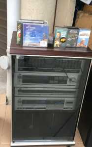Jvc amplifier system cabinet with dvd cd