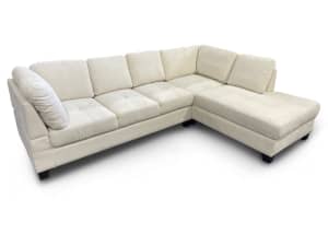 Corner Lounge with Chaise in Fabric Brand New