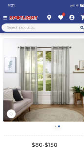 Eyelet curtains, grey, light filtering, Pyrmont, 250cm drop
