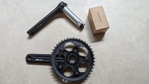 Rotor 3D Crankset with Rotor Bottom Bracket and FSA 1x Chainring 