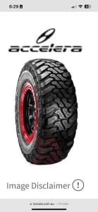 Accelera Mud Terrain M/T-01 Tyres size 275 40 22 inch. New. 