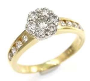 18ct Yellow And White Gold Diamond Ring Size O 1.15ct TDW *335040