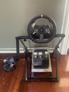 Logitech Steering Wheel, Pedals, Gear Stick and Stand