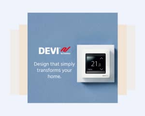New DEVI Underfloor heating control, touchscreen operation