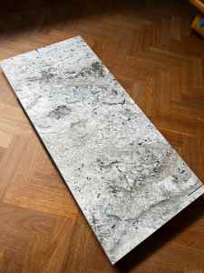 Grey White Granite (Marble / Stone) Offcut 875mm x 445mm x 20mm
