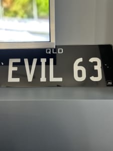 EVIL 63 - PPQ plates personalised - suit AMG C63 E63 G63